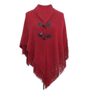 poncho frange-pull