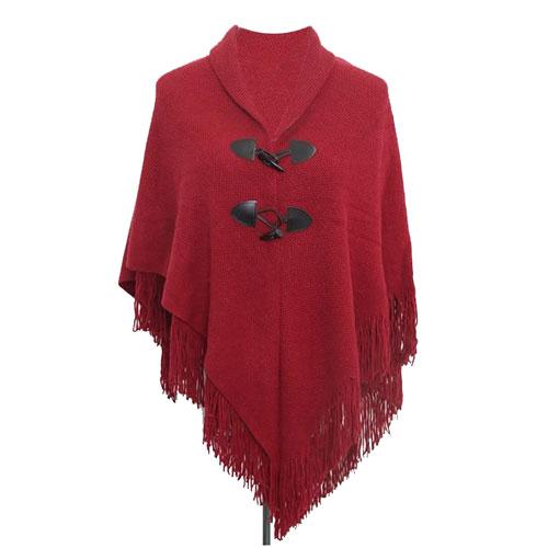 poncho frange-pull