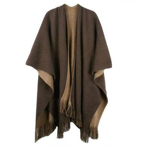 poncho chic uni laine
