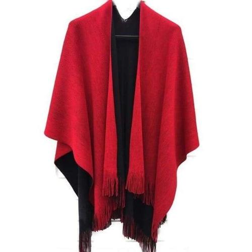 poncho laine chaud pour femme