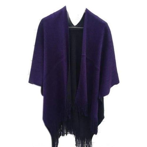 poncho uni classique femme