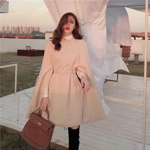 poncho long femme