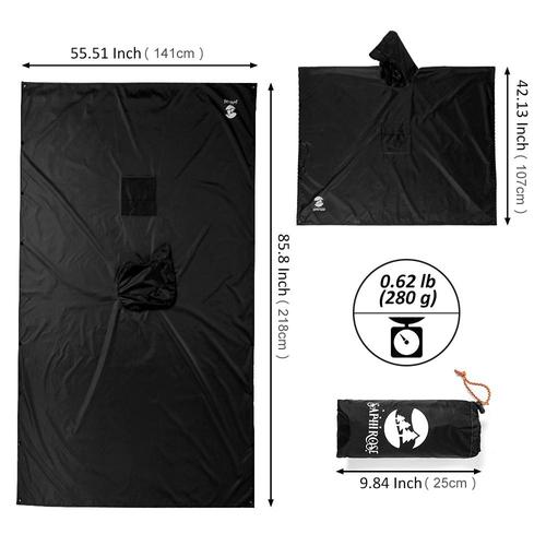 Poncho imperméable multifonction