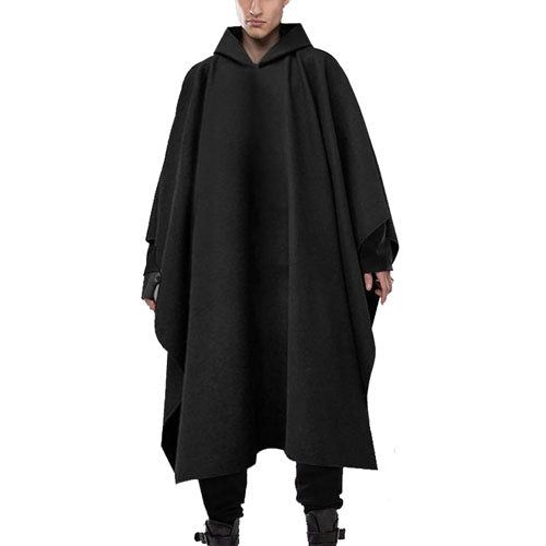 Poncho avec capuche intégrée