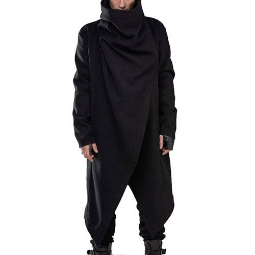 poncho noir homme