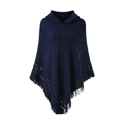 poncho capuche soyeux