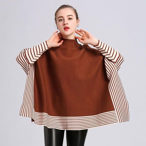 Poncho manches courtes