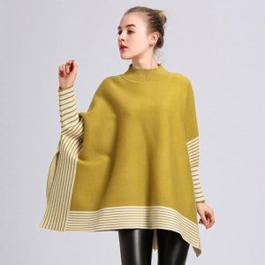 Poncho Rayures Femme