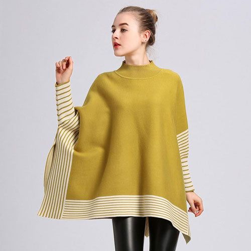 Poncho Rayures Femme
