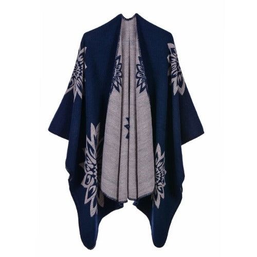 Poncho effet coton