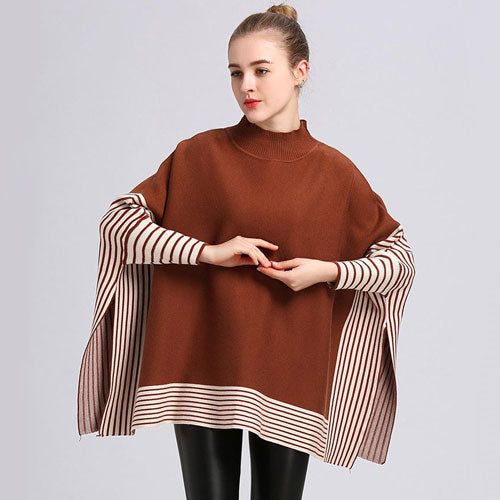 Poncho à motifs